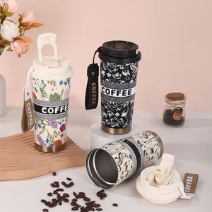 DD4436 Custom Modern Office <b>Cup</b> <b>Travel</b> Tumbler 17oz/530ml Stainless Steel Vacuum Insulated Lid Rope Octagonal Shape 24-36 Hours - Product Image 2