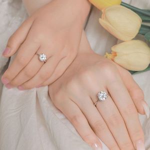 Dylam Custom Ring <b>Unique</b> Wedding Bands Anniversary Rings <b>for</b> <b>Her</b> Cool Sterling Silver Radiant Cut Band - Product Image 6