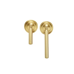 Manijas minimalistas de latón para cajones de gabinete, estilo palanca, tamaño pequeño, duraderas, para puertas y cajones de gabinetes - Product Image 5
