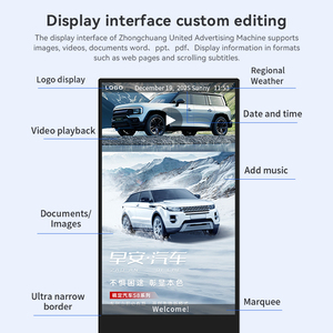 Schermo Pubblicitario da 55 Pollici a Pavimento Senza Touch, 1080P Leggibile alla Luce Solare, Uso Semi-Esterno, per Pubblicità in Piazze e Strade - Product Image 4