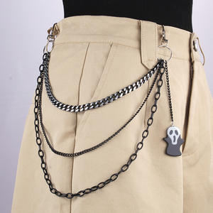 Cadena de Cintura de Metal Multicapa de Moda, Colgante de Fantasma de Dibujos Animados de Halloween, Accesorio Decorativo Unisex - Product Image 1