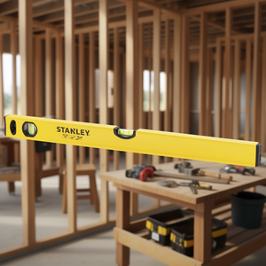 Nivel clásico Stanley 48 de aluminio con vial para fontanería y carpintería - Product Image 3