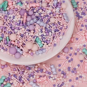 Perles de sucre colorées solides JIEXI, décorations de pâtisserie certifiées HALAL, ingrédients pour garniture de gâteau d'anniversaire, sachet - Product Image 3
