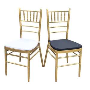Wholesale Cheap Free Sample Metal <b>Stackable</b> Event Tiffany Chiavari Wedding <b>Chair</b> With Cushion Seat - Product Image 1