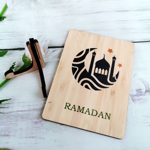 <strong>Handmade</strong> Ramadan Mubuark Eid Wooden Bamboo Greeting <strong>Card</strong>