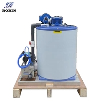 Máquina de gelo em floco, 1t 2t 3t 5t 8t 10t evaporador de flocos de gelo