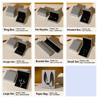 Boîte à bijoux en papier avec logo personnalisé, boîte à collier, boîte à bagues, boîte à boucles d'oreilles, boîte à bracelets, emballage de bijoux, boîte à bijoux en carton de luxe avec couvercle