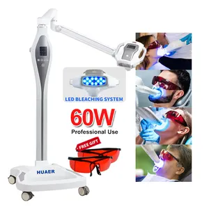 CE disetujui khusus salon portabel profesional Dental 60 80 Watt lampu pemutih cahaya biru hitam putih mesin pemutih gigi