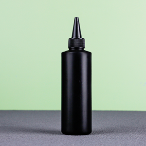Black Cylinder PP <b>Plastic</b> <b>Bottle</b> With Screw Cap For Cosmetic Use - Product Image 1