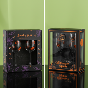 Série Halloween, décoration de citrouille, <span class=keywords><strong>verre</strong></span> <span class=keywords><strong>à</strong></span> soda soufflé <span class=keywords><strong>à</strong></span> la main, ensemble de 6 verres <span class=keywords><strong>à</strong></span> <span class=keywords><strong>vin</strong></span> sur <span class=keywords><strong>pied</strong></span> pour les fêtes <span class=keywords><strong>à</strong></span> thème de vacances - Product Image 5