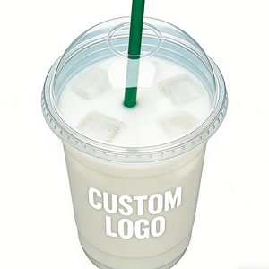 แก้วพลาสติก PP แบบผนังเดียว ขนาดเส้นผ่านศูนย์กลาง 90 มม. สำหรับงานแต่งงาน พิมพ์โลโก้ด้วย UV สำหรับน้ำผลไม้ 12 ออนซ์ ของใช้ในงานปาร์ตี้แบบใช้แล้วทิ้ง - Product Image 3