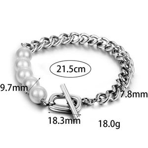 2024 New Fashion Wholesale Anti-Allergy High Polish Stainless Steel Freshwater Pearl <b>Chain</b> Bracelet - Product Image 4