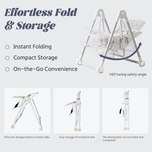 2 in 1 Baby Swing High <b>Chair</b> High <b>Chair</b> for Kids Soft Cushion Baby <b>Dining</b> <b>Chair</b> for Feeding & Park Use in Stock Available - Product Image 2