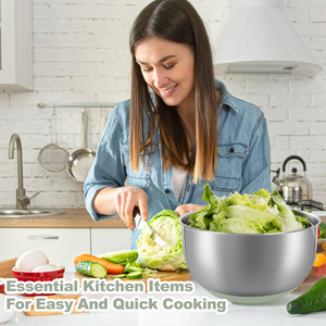 Nouveau Essoreur à Salade Écologique Personnalisable en Acier Inoxydable avec Poignée pour Laver et Sécher les Légumes - Product Image 5