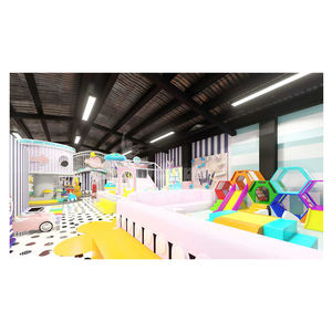Parque Infantil Interior de Color Pastel, Parque de Atracciones con Múltiples Funciones para Niños, Diseño Único - Product Image 4