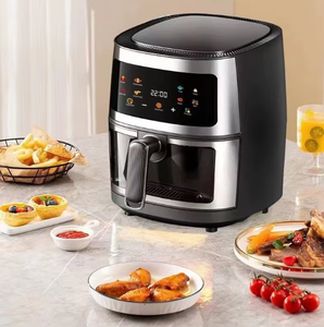 8L paslanmaz çelik akıllı elektrikli hava fritöz fırın dokunmatik ekran görsel pencere ihracat için ev kullanımı için büyük kapasiteli kare tasarım - Product Image 5