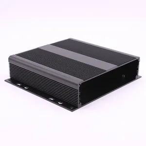 204x48 mm Black Anodized Al6063 Material Split Body Flanged Aluminum Project Box Enclosure Case