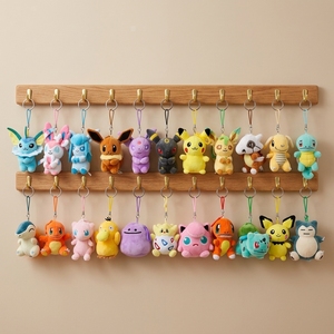 Porte-clés en <span class=keywords><strong>peluche</strong></span> <span class=keywords><strong>Pokemon</strong></span> doux de 4 pouces, animaux en <span class=keywords><strong>peluche</strong></span> de dessin animé, pendentif de sac mignon pour enfants, cadeau - Product Image 1