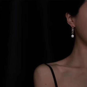 Accesorios de Plata S925 para DIY con Perlas, Joyería de Plata de Moda, Aretes con Cuentas Redondas de 8-11 mm, Bandeja Vacía para Aretes 21127 - Product Image 3