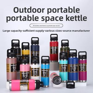 Stainless Steel Insulated Vacuum <b>Flask</b> 20oz 27oz 34oz <b>Large</b> Capacity Portable Water Bottle Carry Handle 6-12 Hours Thermal - Product Image 4