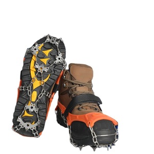 Crampons anti-glace durables en acier inoxydable 420 à 19 dents avec revêtement en caoutchouc pour sports <span class=keywords><strong>d</strong></span>'hiver, escalade, randonnée, camping, logo personnalisé - Product Image 5