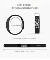 Gelang Pintar Layar OLED Digital Alarm Getar Pengingat Getaran Tahan Air untuk Jam Gelang Pintar Alarm Getar