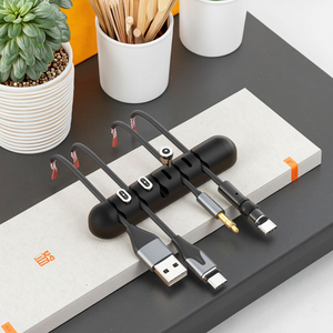 <span class=keywords><strong>Cable</strong></span> de silicona de 5 CANALES, puerto de conector magnético ordenado, enrollador de alambre de escritorio, Clip organizador para gestión de cables electrónicos - Product Image 3