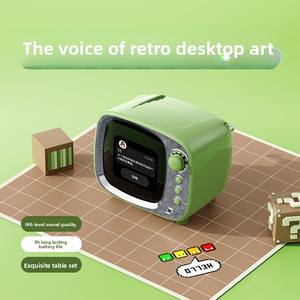 Ai Smart 8W Mini Écran Tactile pour Haut-Parleur Bluetooth <span class=keywords><strong>Radio</strong></span> Rétro Multi-Fonction Réveil Paroles Affichage Bruit Blanc Supports - Product Image 1