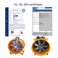 Ventilateur de ventilation électrique portable de 300 mm (12 pouces), ventilateur axial industriel à montage sur conduit, OEM ODM 220V 50Hz