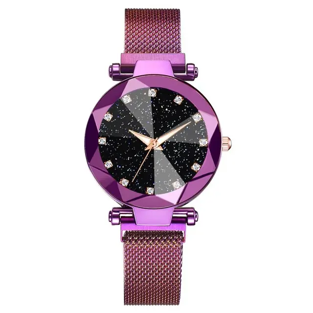 YUHAO 3264 sky purple women quartz watch cheap Mesh Strap water resist diamond Minimalist Casual wristwatch