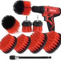 9 pièces de nettoyage de lavage de voiture perceuse électrique ensemble de brosses de nettoyage tout usage brosse voiture détaillant perceuse Kit de polissage