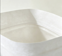Pochette verticale de luxe en papier kraft enduit à fermeture magnétique avec fenêtre en plastique pour emballage de collation et de café recyclable