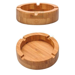 Tùy Chỉnh Logo Xách Tay Chịu Nhiệt Gỗ Cigar Ash Tray Gạt Tàn Thuốc Lá - Product Image 1