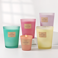 Bougeoir de décoration en cire de soja de luxe personnalisé, bougie parfumée en cire de soja pour la détente