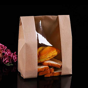 Customized Recycled Brown Kraft Paper Bag Food Grade with Logo Printed for Pizza Milk Pet Food Sushi Jelly Salad - Product Image 2