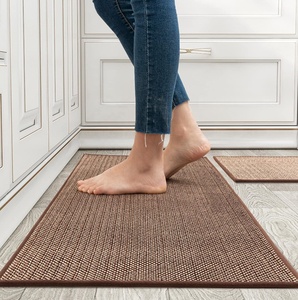 Alfombra de cocina de lino de microfibra antideslizante de diseño personalizado Alfombra de puerta lavable con patrón 3D Alfombras y alfombras antideslizantes para la venta - Product Image 2