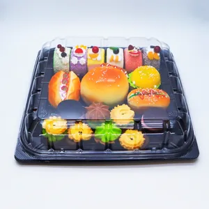 Doorzichtige Aardbei Salade Cake Gebak Voedsel Containers Clamshell Blister Verpakking