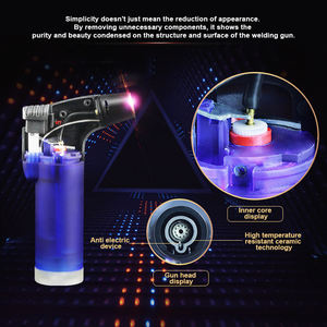 Matte Finish Windproof Jet Flame Torch Lighters Powerful Refillable Torch Lighters for <b>BBQ</b> Kitchen - Product Image 1