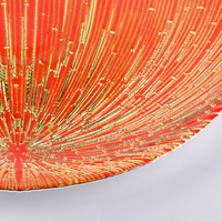 Assiettes de présentation en verre décoratives pour fruits, assiettes de service en verre, centres de table en verre, vente en gros
