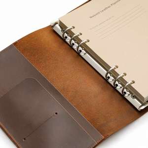 Custom Fiess Goals Thread Sewing Leather Cover A5 Hardcover Daily Planner <b>Gift</b> - Product Image 2