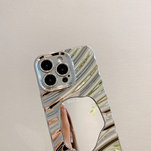 Funda Espejo Electrochapada para <span class=keywords><strong>iPhone</strong></span> 17 <span class=keywords><strong>Pro</strong></span> <span class=keywords><strong>Max</strong></span> 16 Plus 15, Diseño Ondulado, Antigolpes, Cubierta Suave Protectora para Apple 16Plus - Product Image 3