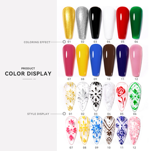 JTING High Pigment Free Samples Design 12colors <strong>Nail</strong> Art Painting <strong>Gel</strong> Polish OEM/ODM Private Label <strong>Nail</strong> <strong>Gel</strong> Polish Paint <strong>Gel</strong> - Product Image 3