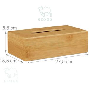 Boîte porte-mouchoirs anticorrosion Boîte à mouchoirs avec logo personnalisé Boîte à mouchoirs de bureau en bambou écologique - Product Image 3