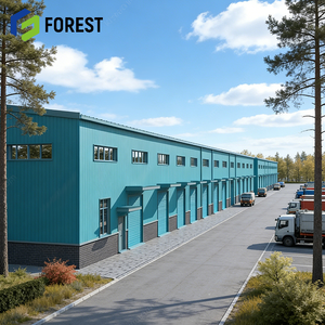 Entrepôt préfabriqué en acier à faible coût avec bureaux pour applications commerciales, industrielles, d'appartements et d'ateliers - Product Image 1