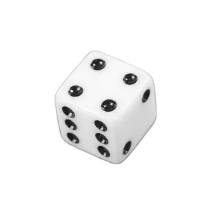 20PcsWhiteลูกเต๋าเล่นDicesชุดหกด้านDecider Die RPGมาตรฐานการพนันเกมPips Cubeของเล่นตลกToolคุณภาพ