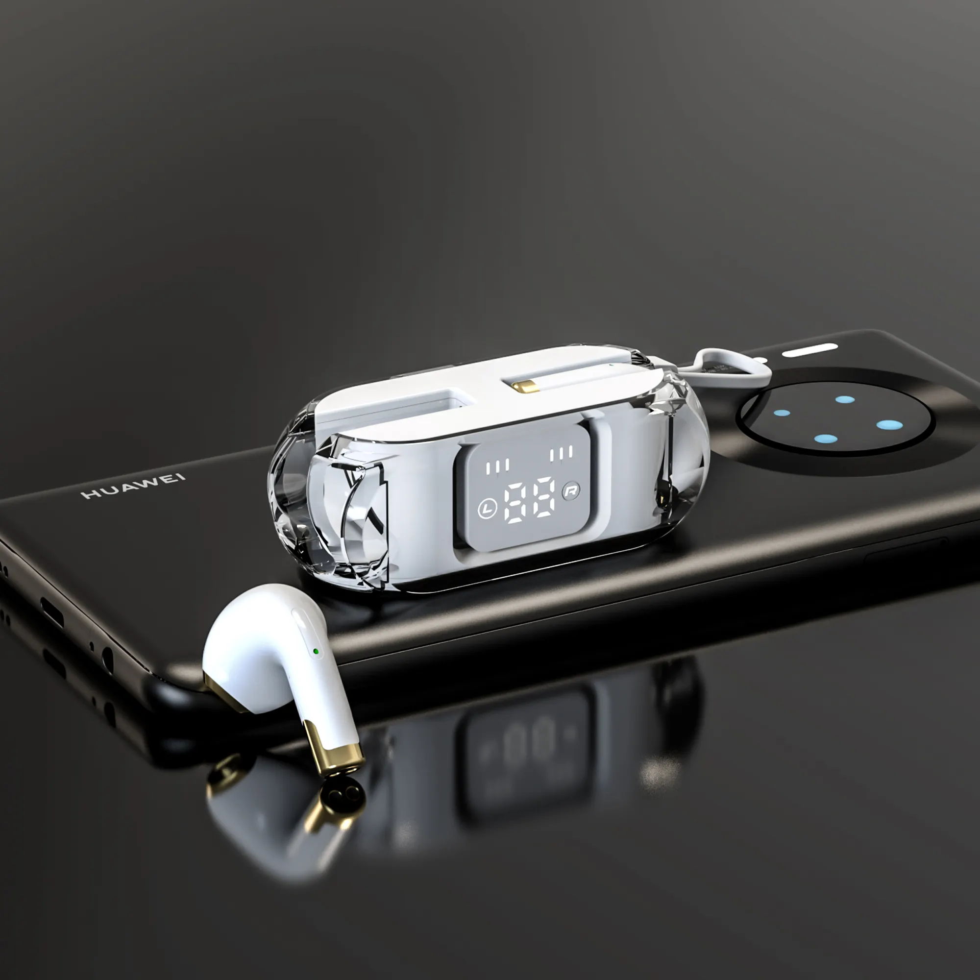 액티브 노이즈 캔슬링 3.5mm 더블 이어폰 사용자 정의 이어폰 케이스 ipx5 방수 무선 이어폰
