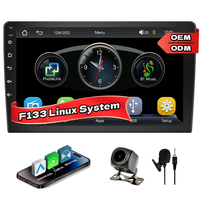 Lecteur MP5 portable pour voiture Linux F133 9 pouces avec aide au recul, CarPlay sans fil, Android Auto, écran IPS HD, Bluetooth, FM, USB, lecteur multimédia de rechange