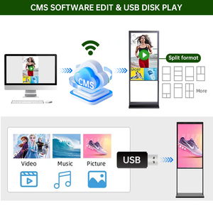 จอแสดงผล LCD แบบติดหน้าต่าง ขนาด 43 55 65 นิ้ว ความสว่างสูง 2500nits ความละเอียด 4K ป้ายดิจิทัล มองเห็นได้ในแสงแดด จอโฆษณา โรงงาน VT-HD02 - Product Image 4
