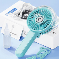 Refroidisseur d'air portable ventilateur pliable conditionneur de brume d'eau ventilateur de pulvérisation portable pendentif collier rechargeable USB 180. Ventilateur pliable