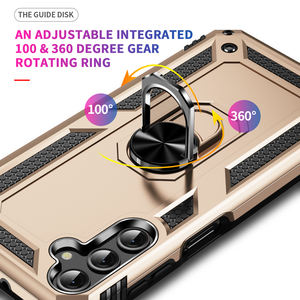 Funda de teléfono con armadura a prueba de golpes para Samsung Galaxy A06 A16 A24 4G A25 5G A34 A35 A04S A05S A02S A03S Core Ring Stand Bumper Cover - Product Image 4